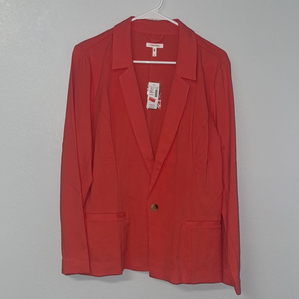 Red Blazer with Single Button